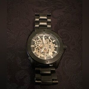 Fossil Skeleton Watch ME3080, a model from their Modern Machine collection.